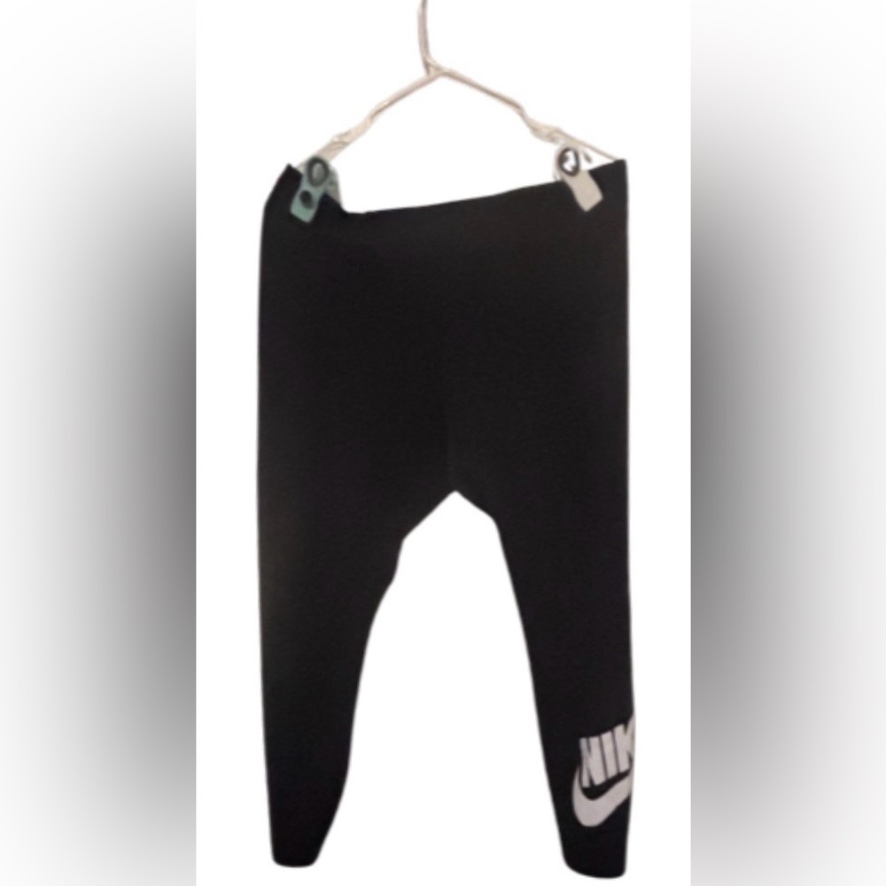 Nike Black Women’s Leggings with White Swoosh